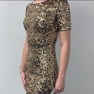 Gold Sequin Bodycon Dress